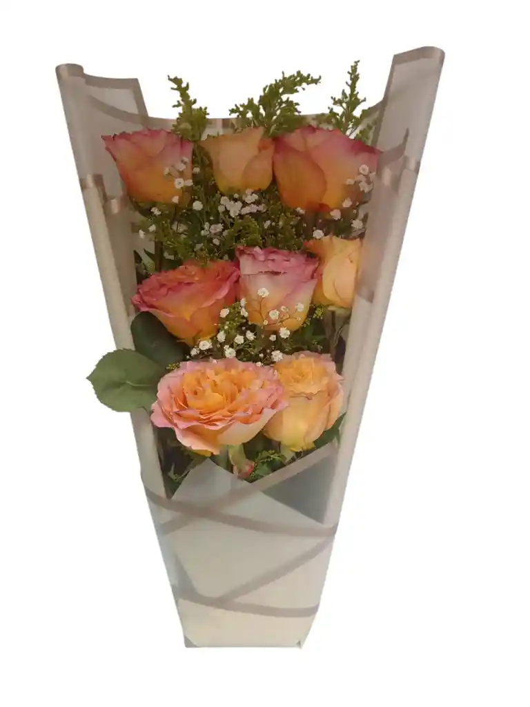 Ramo De Rosas Multicolor Dia De La Mujer
