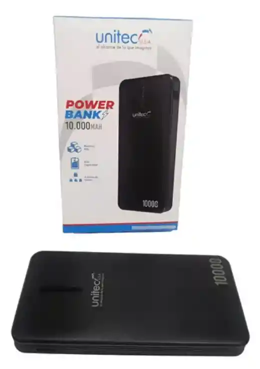 Carga En Cualquier Lugar 3- 4 Veces Power Bank 10000 Mah Celular Tablet- Con 4 Cables Salida 2.1a