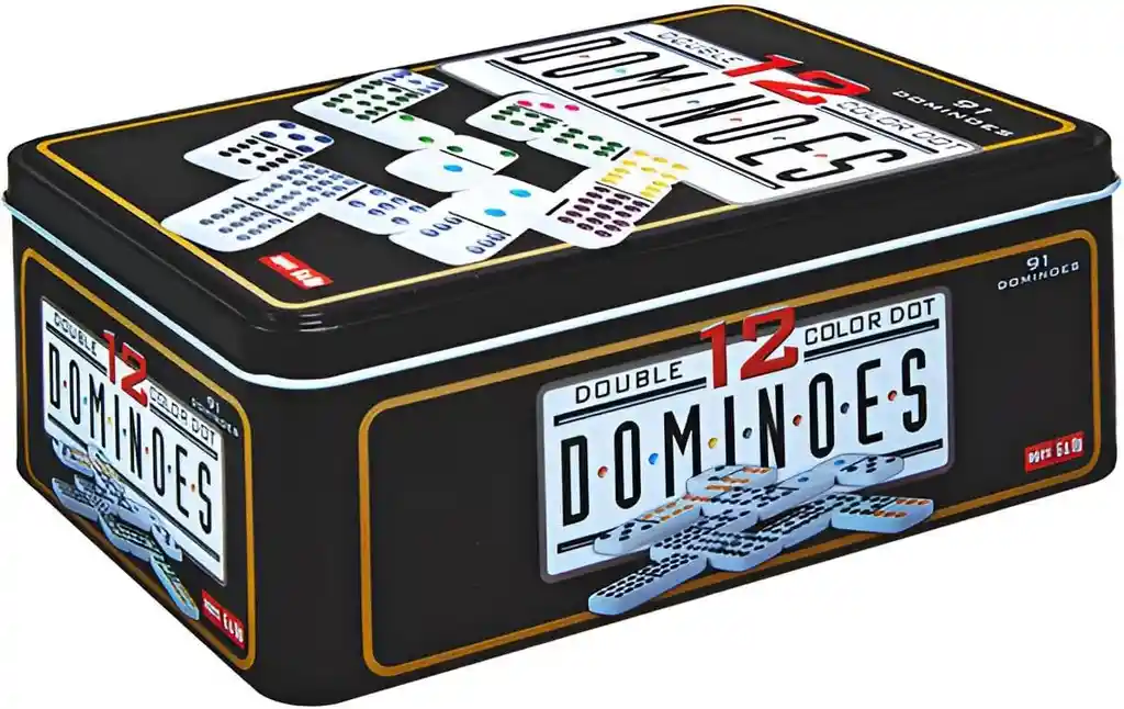 Domino Metálico Premium 12 Piezas Juego De Mesa Clásico