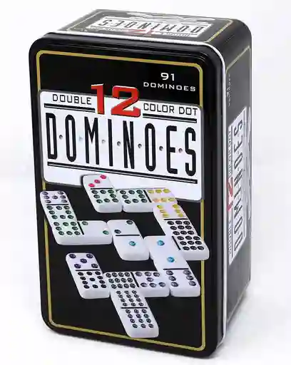 Domino Metálico Premium 12 Piezas Juego De Mesa Clásico