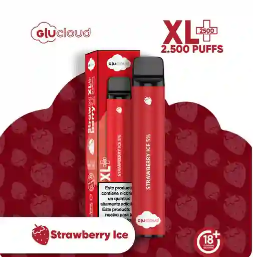 Vape Glucloud Xl Strawberry 2500 Puffs