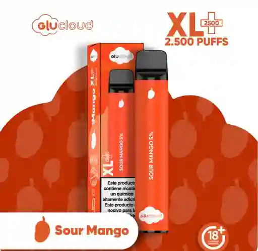 Vape Glucloud Xl Sour Mango 2500 Puffs