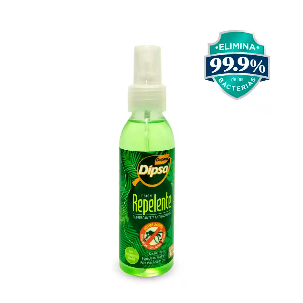 Loción Repelente Refrescante Y Antibacterial - Dipsa X120 Ml