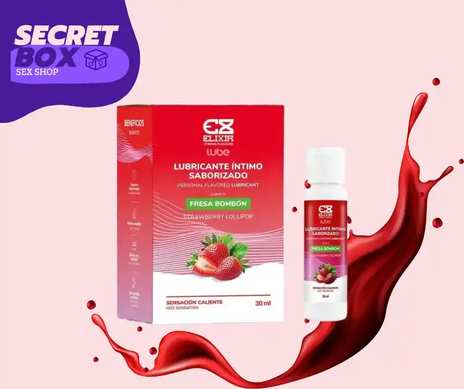 Lubricante Íntimo Elixir Fresa Bombón 30 Ml 🍓🍫