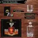 Licorera Whisky Cognac Vino Decantador 4 Vasos Hielos Estilo