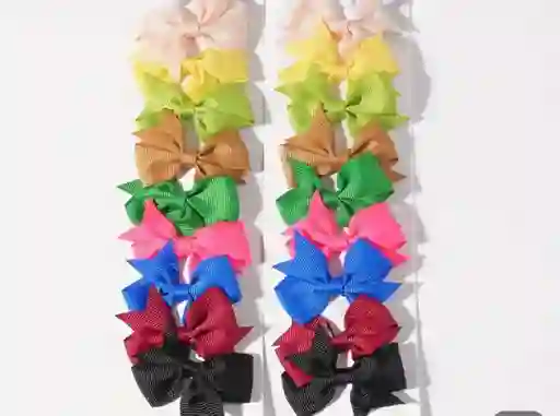 Mini Moños Colores X Par