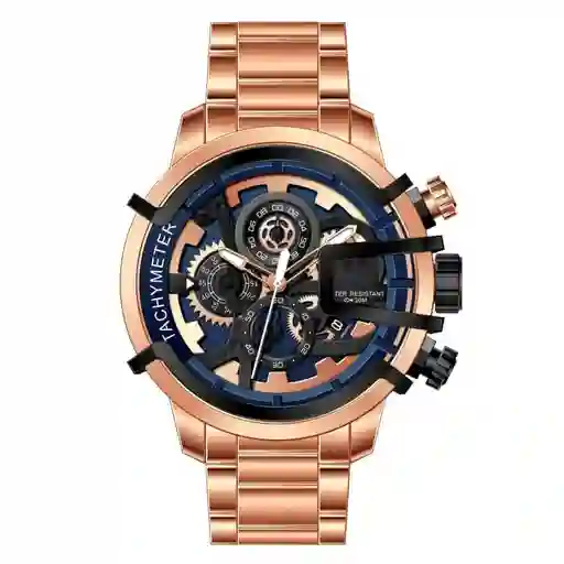 Reloj G-force H3911g Cronografo Funcional Acero + Estuche