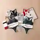 Conjunto De Sujetador Y Bragas Hilo Talla L/xl Deportivos Sin Costuras Para Mujer, Ropa Interior De Algodón Calada, Sujetadores Push-up En La Espalda En U, Conjunto De Lencería Sexy Cómodo