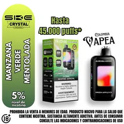 Vape Crystal Green Apple Ice 45000 Puffs 5%