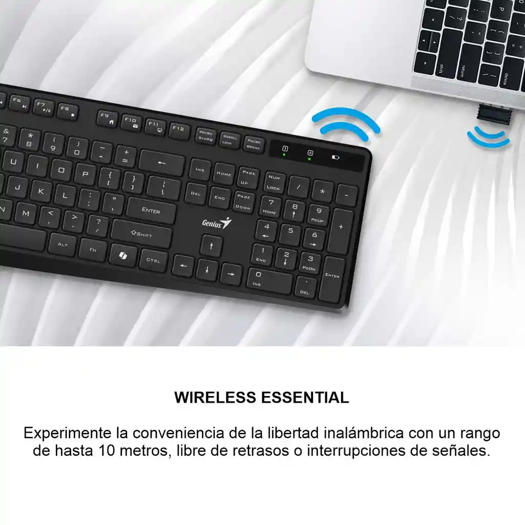 Teclado Inalámbrico Multimedia Genius Kb-7200 Silencioso