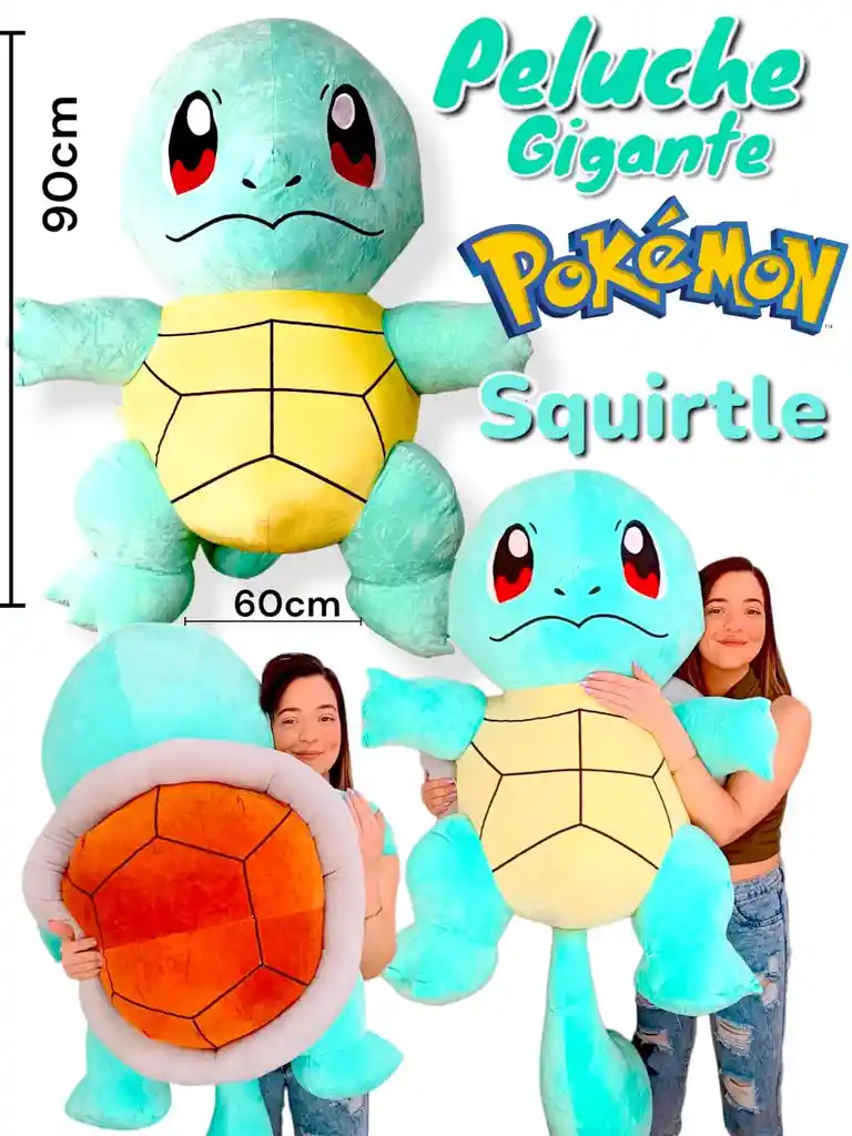Peluche Pokemon Squirtle 70 Cm Importado