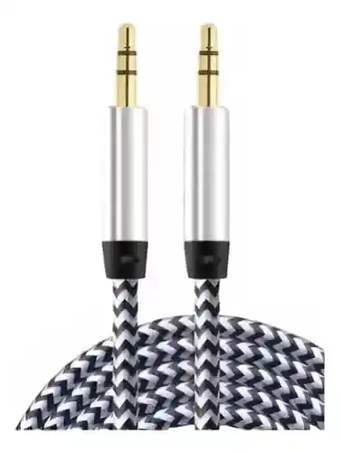 Cable Auxiliar De 1 Plug 3.5mm A 1 Plug 3.5mm / 1m / Recubrimiento Textil
