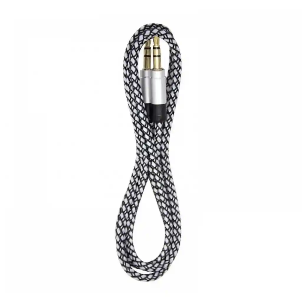 Cable Auxiliar De 1 Plug 3.5mm A 1 Plug 3.5mm / 1m / Recubrimiento Textil