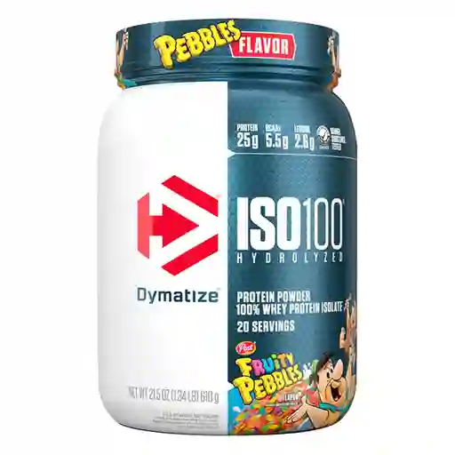 Iso 100 Hidrolizada Sabor Fruity Pebbles 610gr Dymatize Proteína Limpia