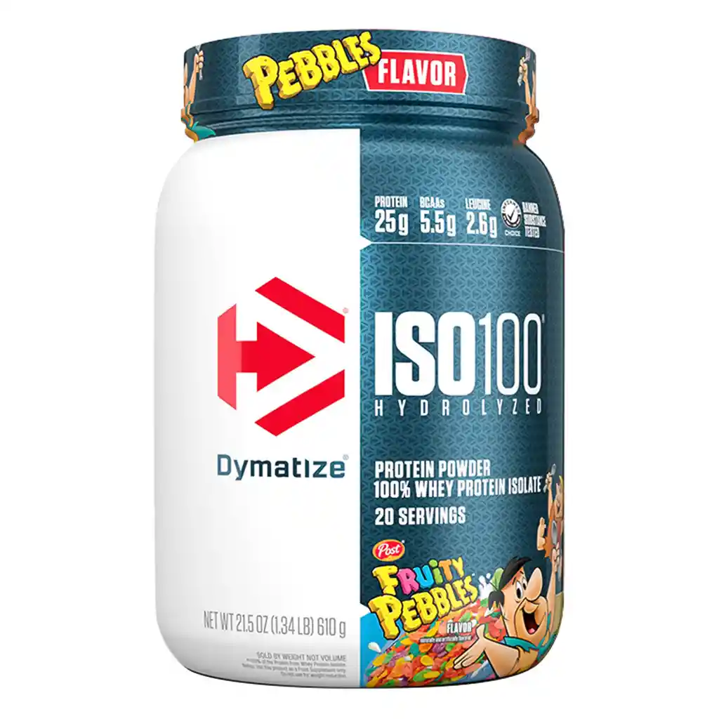 Iso 100 Hidrolizada Sabor Fruity Pebbles 610gr Dymatize Proteína Limpia