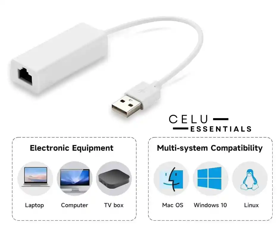 Adaptador Convertidor Usb A Ethernet 2.0 Gigabit Rj 45 Lan Cable De Red