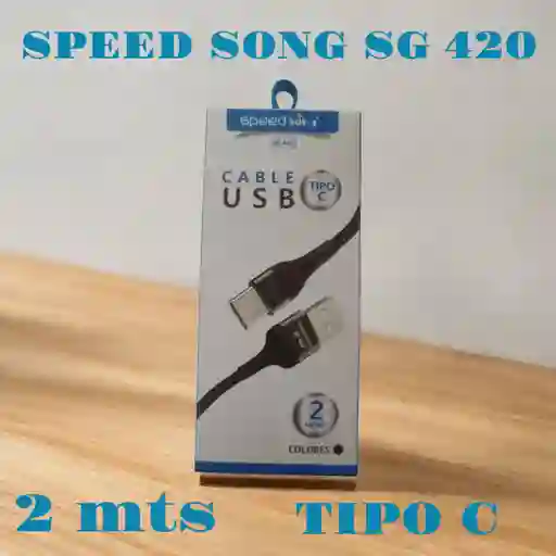 Cable De Carga Tipo C Speed Song Sg420 (2 Metros)