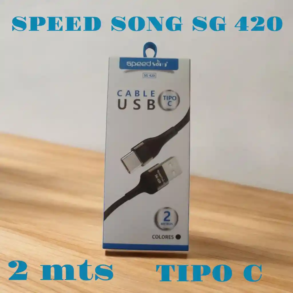 Cable De Carga Tipo C Speed Song Sg420 (2 Metros)