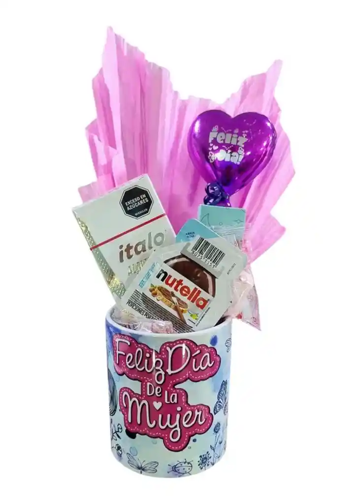 Mugs O Pocillo Con Mensaje Y Dulces Dia De La Mujer