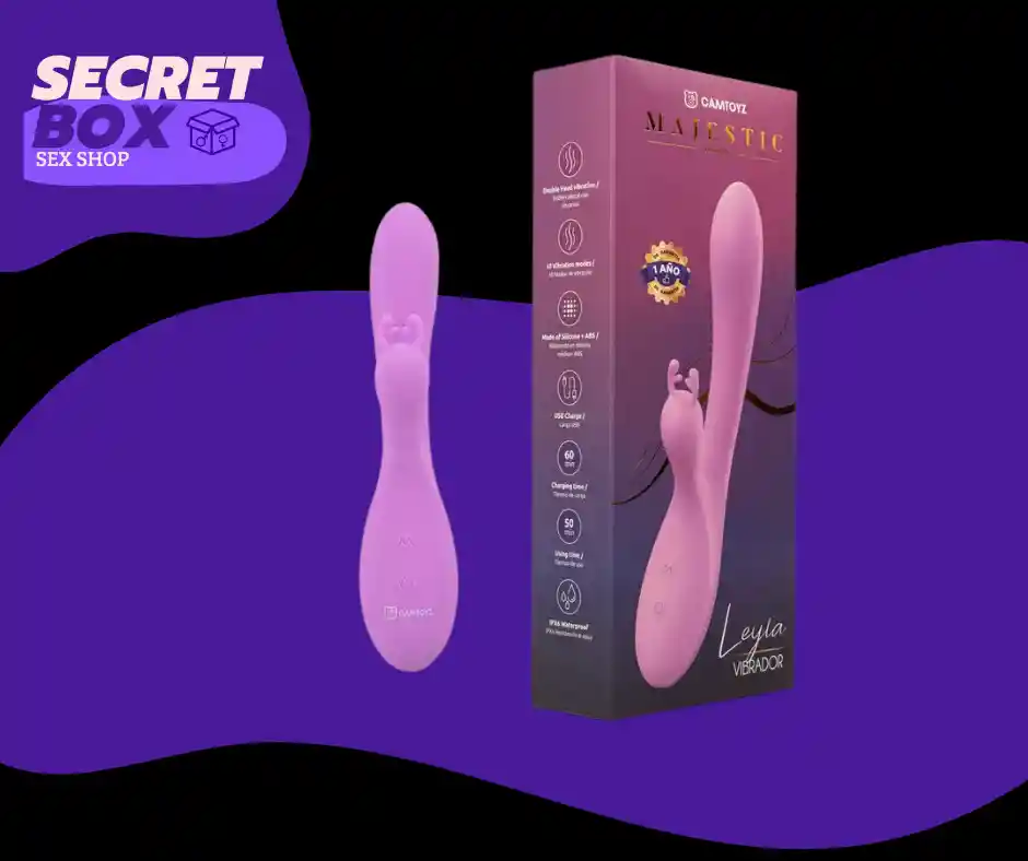 Vibrador Doble Leyla Lila — Placer Por Partida Doble