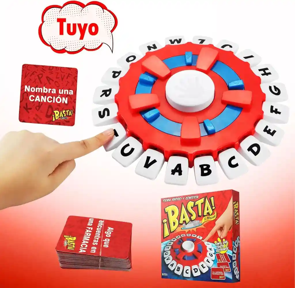 Juego De Mesa Basta En Español Interactivo Palabras Agilidad Mental Letras