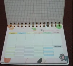 Planeador Planificadores Semanal Argollado Pequeño Diseño De Gato