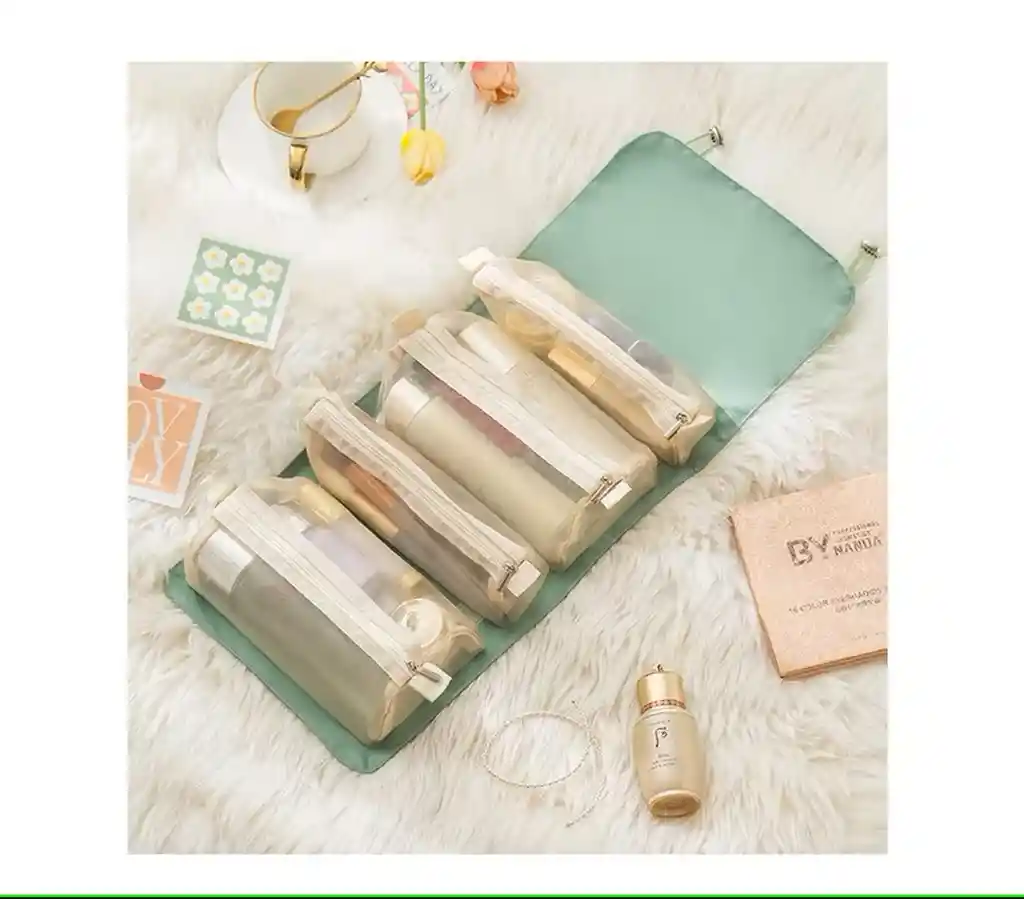 Organizador Cosmetiquera Bolso Maquillaje Viaje Portatil