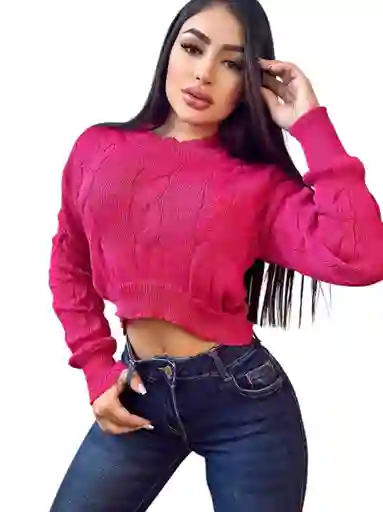 Suéteres Para Mujer, Suéter Corto De Punto Trenzado Con Hombros Caídos