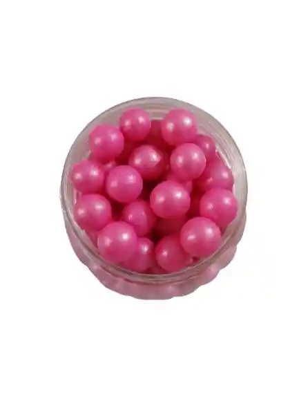 Perlas Comestibles Dulces Rosadas #8 X 125grs