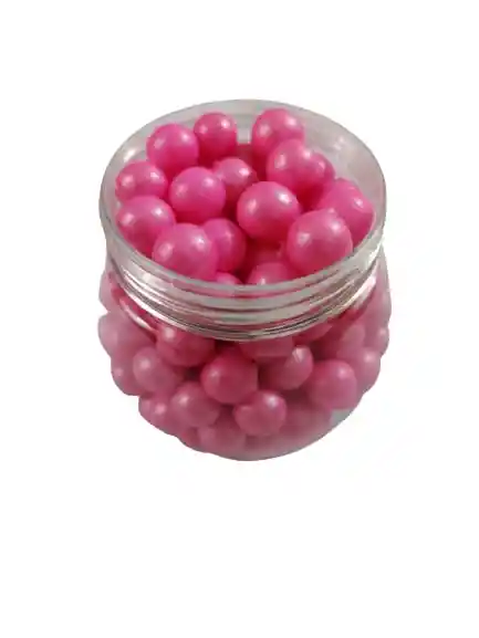 Perlas Comestibles Dulces Rosadas #8 X 125grs