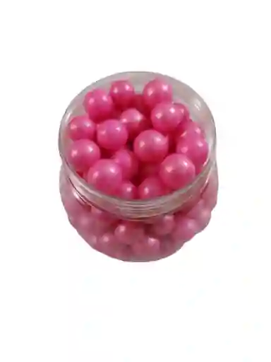 Perlas Comestibles Dulces Rosadas #8 X 125grs