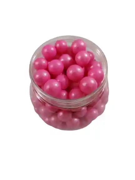 Perlas Comestibles Dulces Rosadas #8 X 125grs