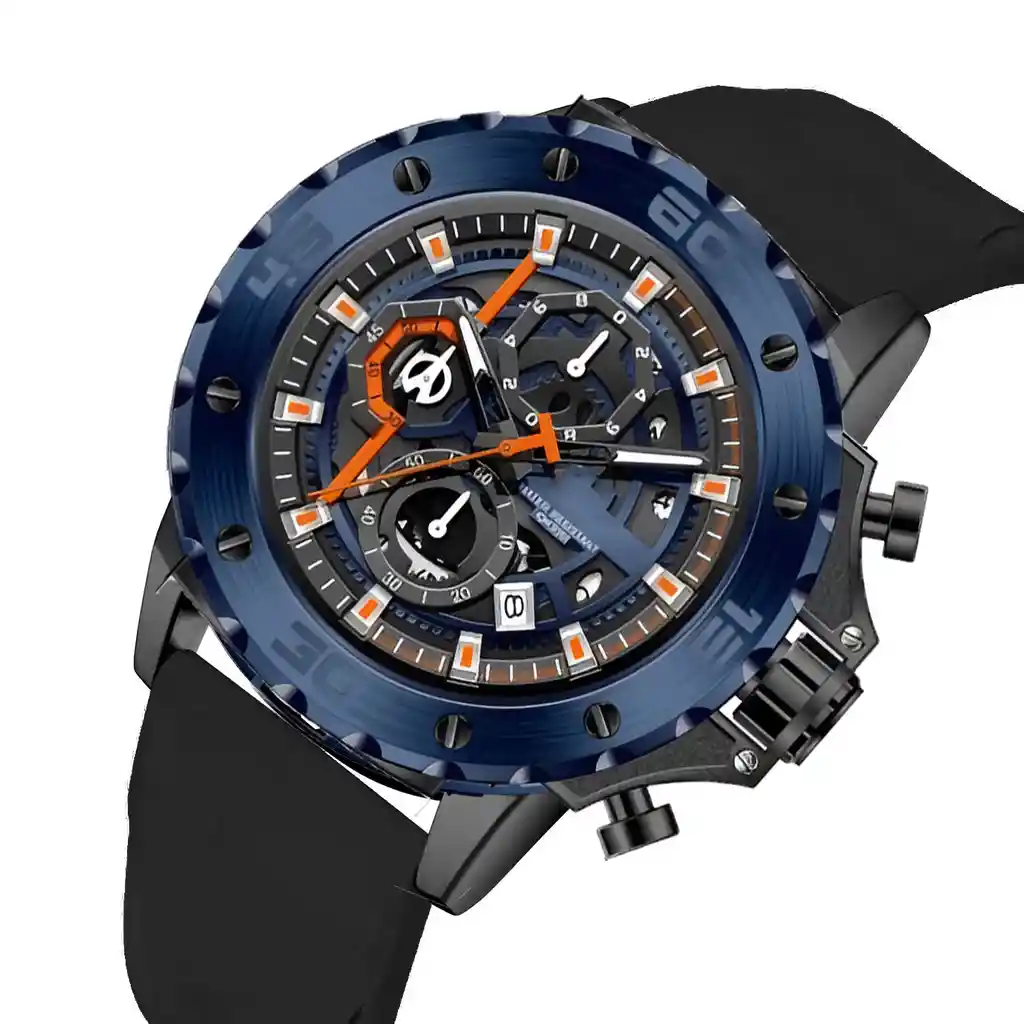 Reloj G-force H3959g Cronografo Funcional Goma + Estuche
