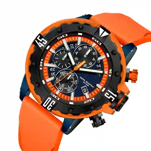 Reloj G-force H3957g Cronografo Funcional Goma + Estuche