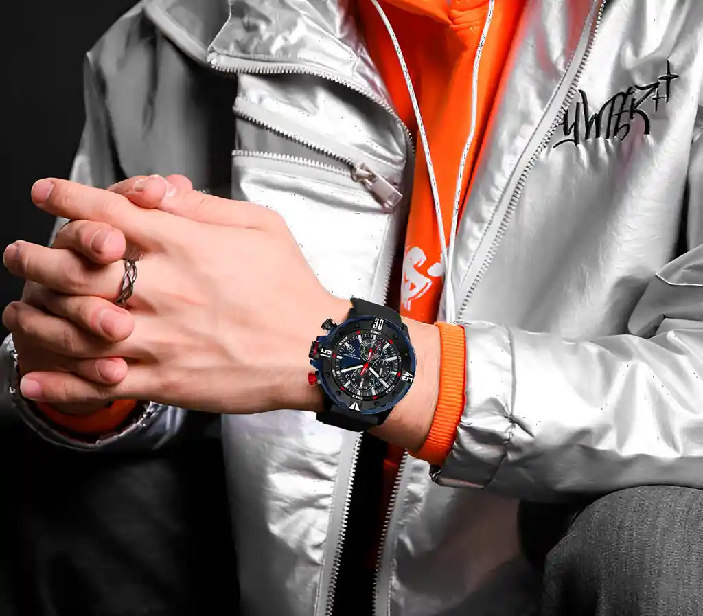 Reloj G-force H3957g Cronografo Funcional Goma + Estuche