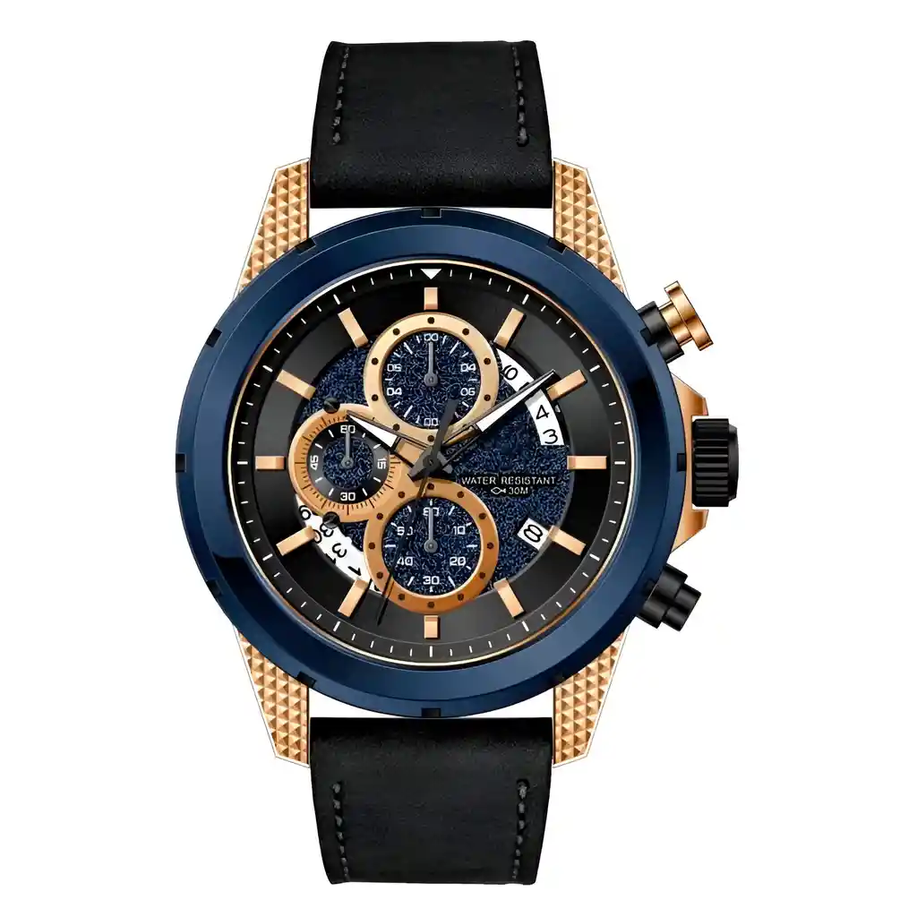 Reloj G-force H3844g Cronografo Funcional Cuero + Estuche