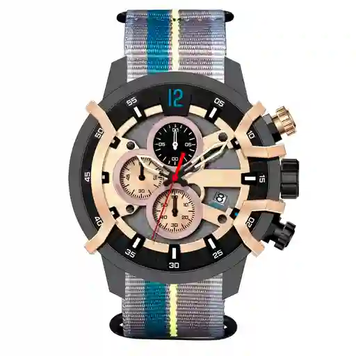 Reloj G-force H4051g Cronografo Funcional Cuero + Estuche