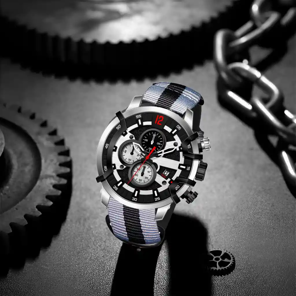Reloj G-force H4051g Cronografo Funcional Cuero + Estuche