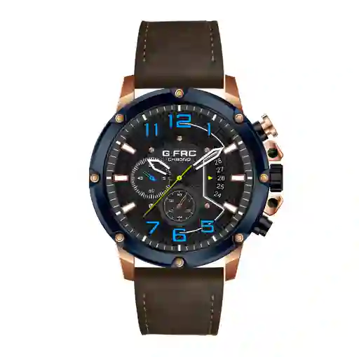 Reloj G-force H3680g Cronografo Funcional Cuero + Estuche