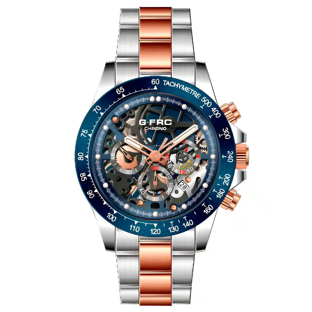 Reloj G-force H3717g Cronografo Funcional Acero + Estuche