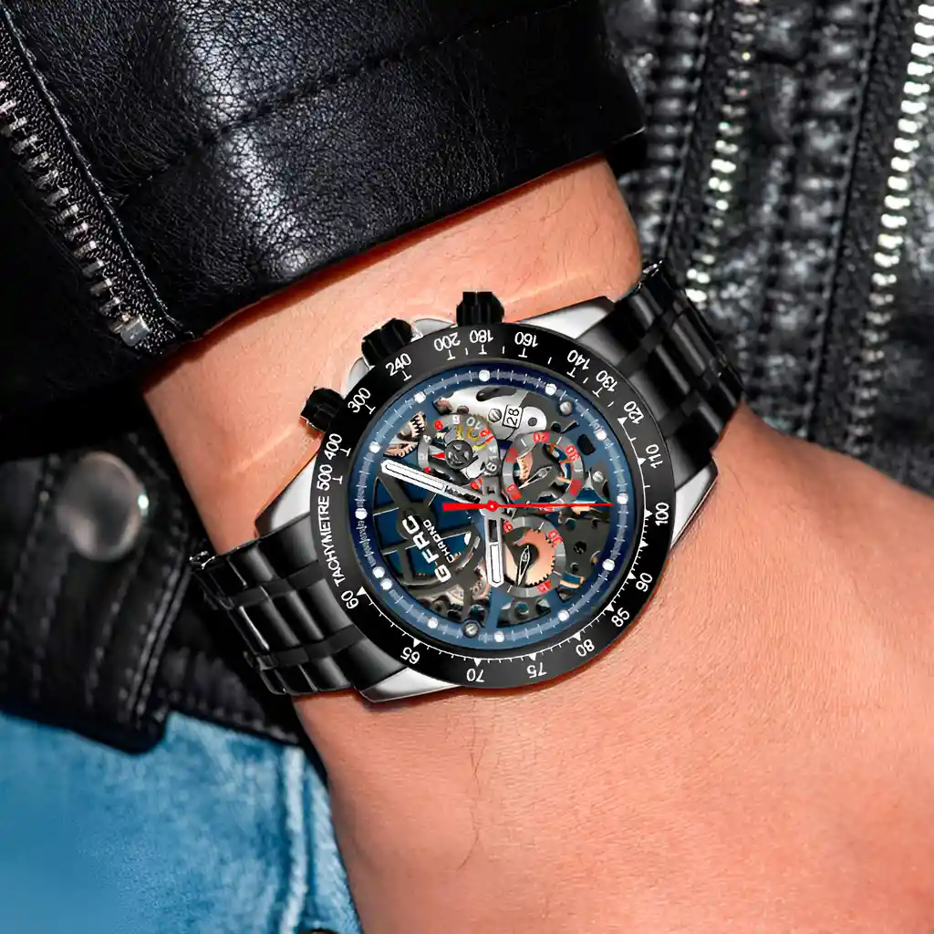 Reloj G-force H3717g Cronografo Funcional Acero + Estuche