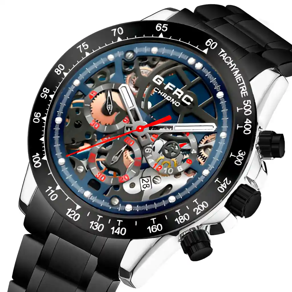Reloj G-force H3717g Cronografo Funcional Acero + Estuche