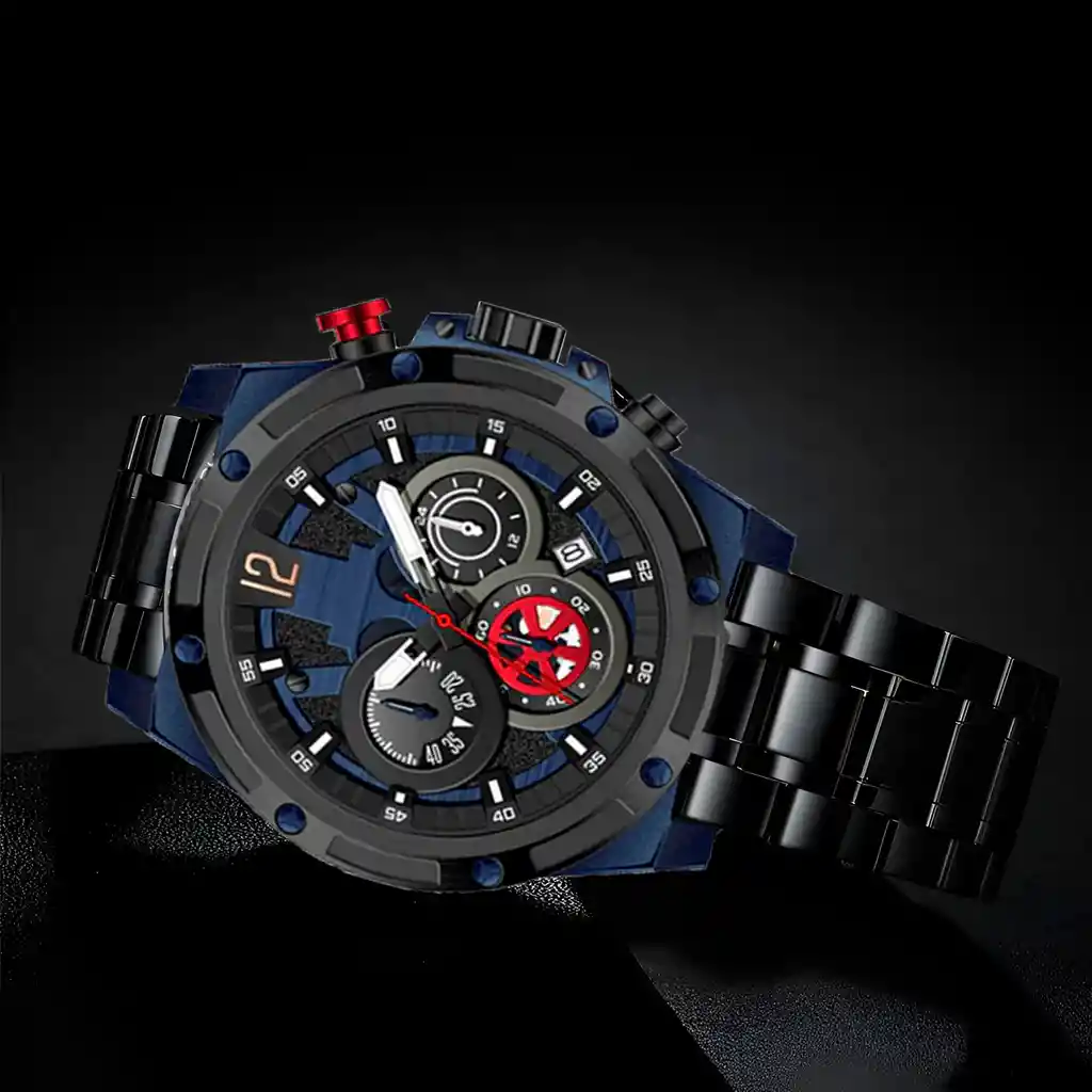 Reloj G-force H3907g Cronografo Funcional Acero + Estuche