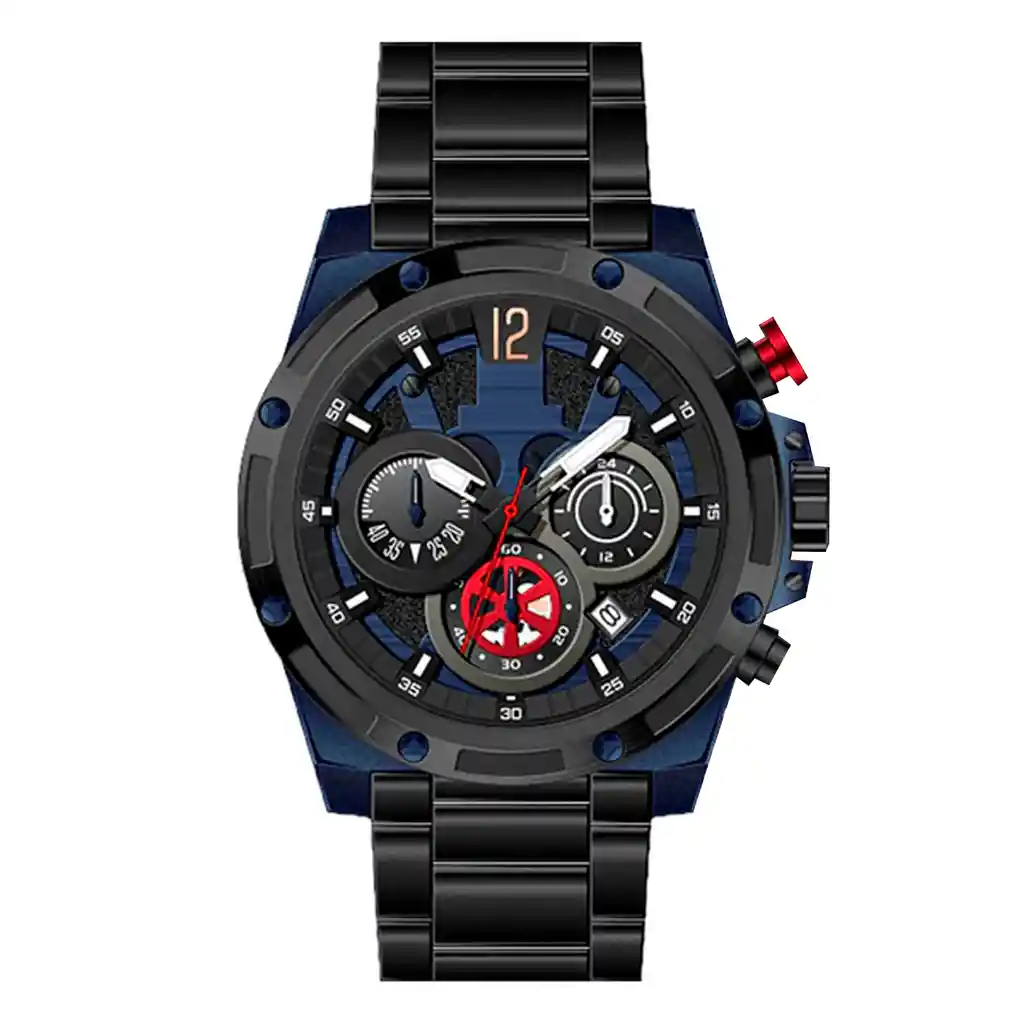 Reloj G-force H3907g Cronografo Funcional Acero + Estuche