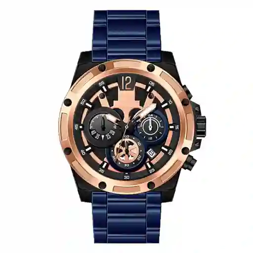 Reloj G-force H3907g Cronografo Funcional Acero + Estuche