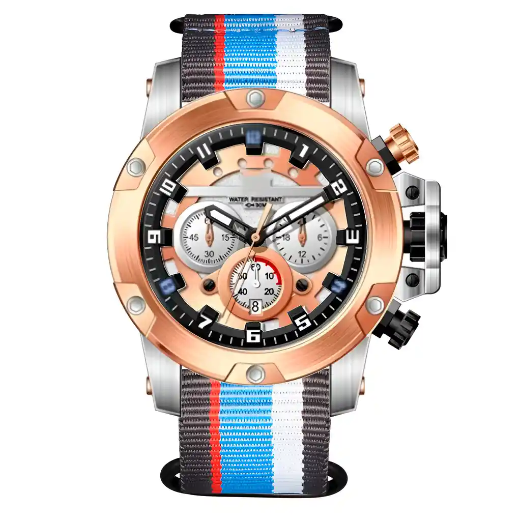 Reloj G-force H4053g Cronografo Funcional Nylon + Estuche