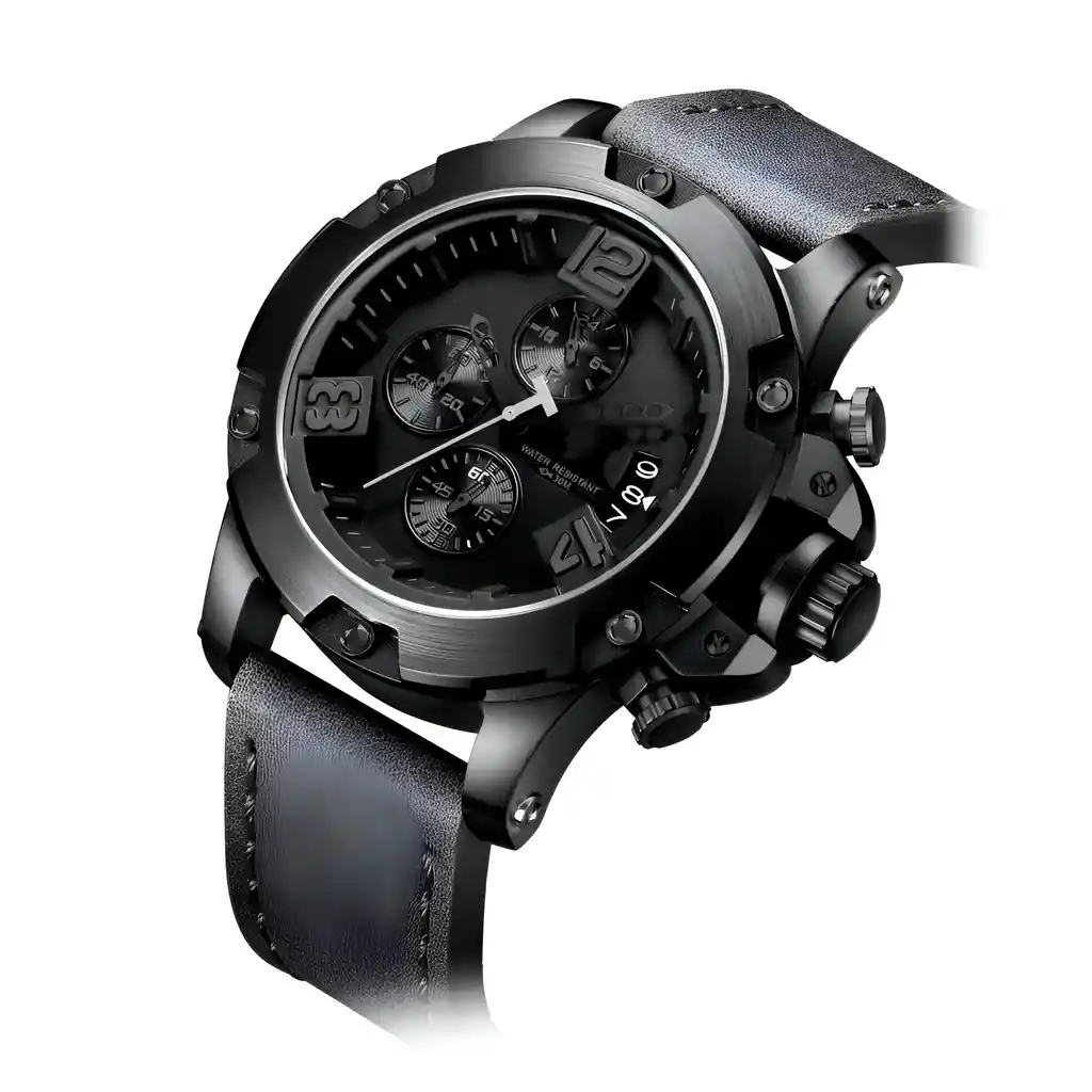 Reloj G-force H3638g Cronografo Funcional Cuero + Estuche