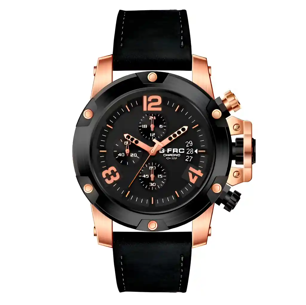 Reloj G-force H3638g Cronografo Funcional Cuero + Estuche