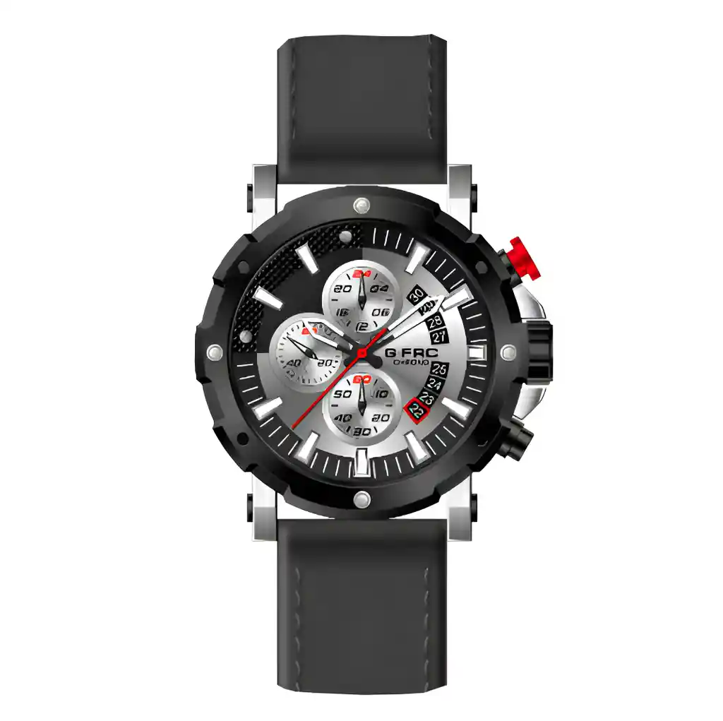 Reloj G-force H3679g Cronografo Funcional Cuero + Estuche