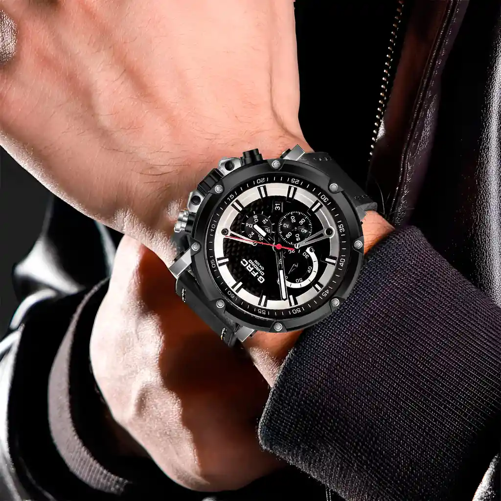 Reloj G-force H3833g Cronografo Funcional Cuero + Estuche